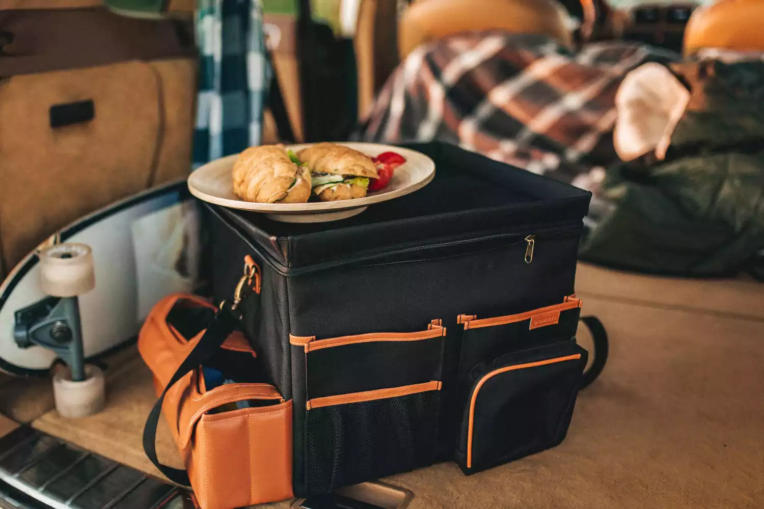 Subaru Crosstrek organizer for road trip